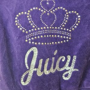Juicy Couture Velour Track Suit Jacket Lounge Set Embellished Zip Up